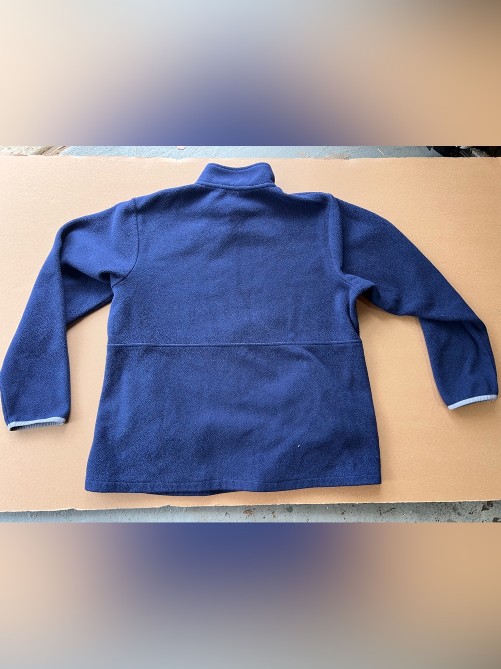 Men's Navy Turtleneck Fleece Sweater - Classic Pullover